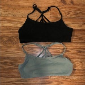 Pink sports bras